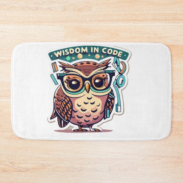 Item preview, Wisdom In Code - Whimsical Owl Coder designed and sold by NiftyWrx.