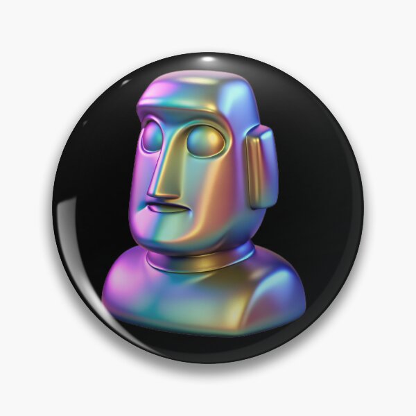 Item preview, Holographic Moai Head designed and sold by bearslover.