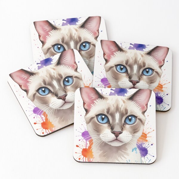 Item preview, Watercolor Siamese Cat designed and sold by WildlifeInc.