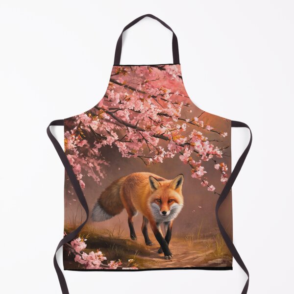 Artikelvorschau, Fuchs-Portrait. Fuchs mit Kirschblüte, Blumenfuchs, Vintage-Fuchs, Fuchs-Gemälde, Johannes Vermeer-Stil entworfen und verkauft von FoxVibes.