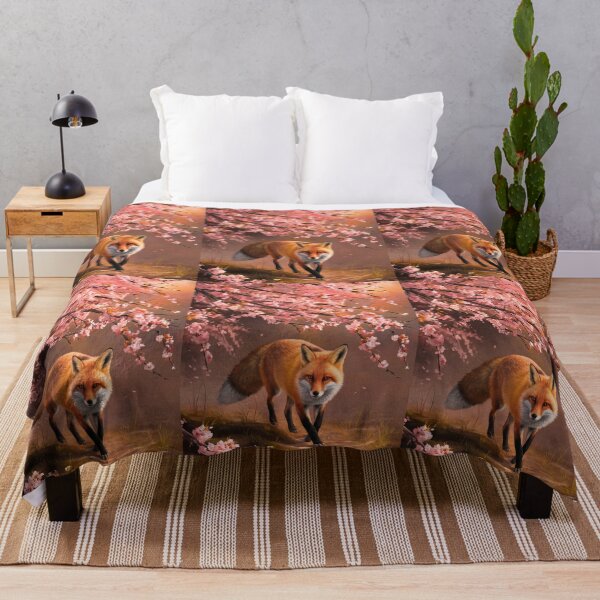 Artikelvorschau, Fuchs-Portrait. Fuchs mit Kirschblüte, Blumenfuchs, Vintage-Fuchs, Fuchs-Gemälde, Johannes Vermeer-Stil entworfen und verkauft von FoxVibes.
