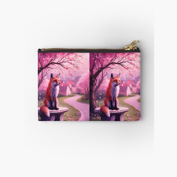 Artikelvorschau, Fuchs-Portrait. Fuchs mit Kirschblüte, Blumenfuchs, Vintage-Fuchs, Fuchs-Gemälde, Johannes Vermeer-Stil entworfen und verkauft von FoxVibes.