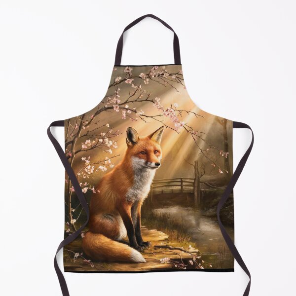 Artikelvorschau, Fuchs-Portrait. Fuchs mit Kirschblüte, Blumenfuchs, Vintage-Fuchs, Fuchs-Gemälde, Johannes Vermeer-Stil entworfen und verkauft von FoxVibes.