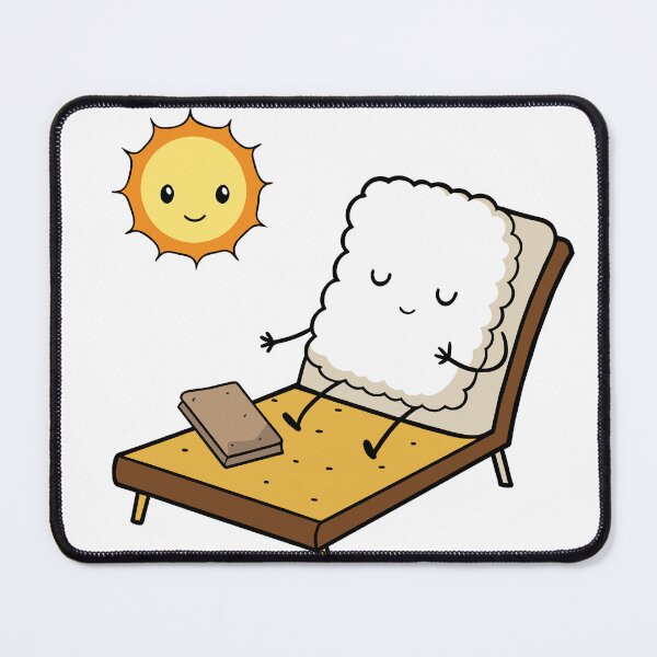 Item preview, Fluffy Marshmallow Lounging on a Graham Cracker designed and sold by omerfdln34.