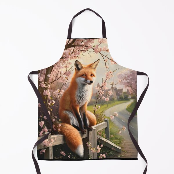 Artikelvorschau, Fuchs-Portrait. Fuchs mit Kirschblüte, Blumenfuchs, Vintage-Fuchs, Fuchs-Gemälde, Johannes Vermeer-Stil entworfen und verkauft von FoxVibes.