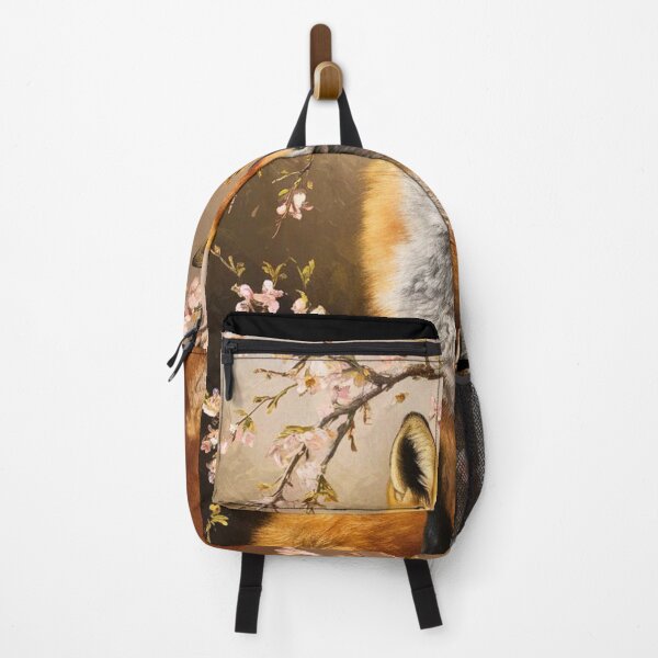 Item preview, Fox Portrait. Fox with cherry blossom, floral fox, vintage fox, fox painting, Johannes Vermeer style designed and sold by FoxVibes.