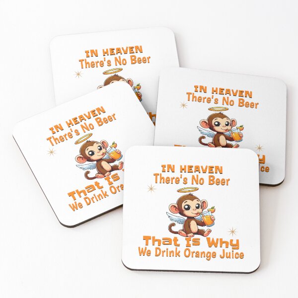 Item preview, in heaven there's no beer Monkey designed and sold by LemuellTrends.
