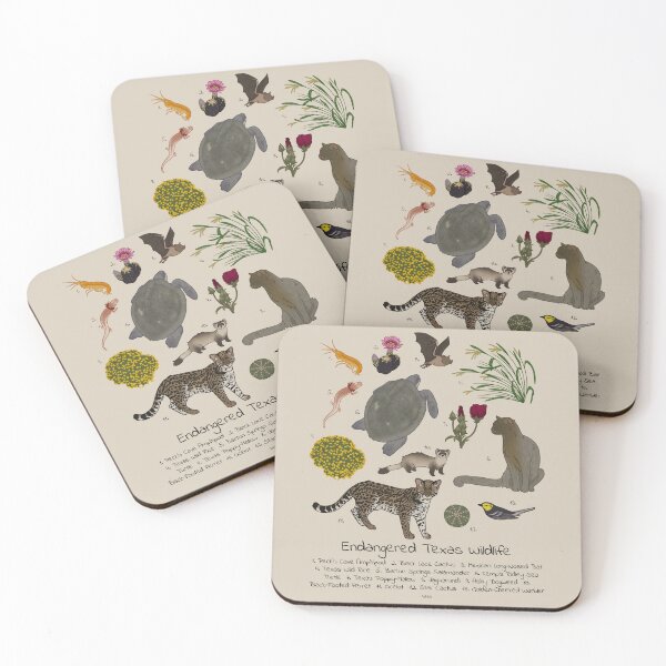 Item preview, Endangered Texas Wildlife designed and sold by karmadogg.