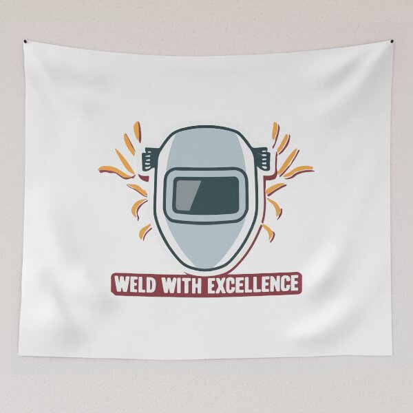 Item preview, Weld with Excellence - Minimalist Welding Mask Design designed and sold by NiftyWrx.