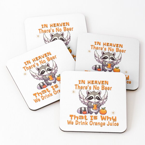 Item preview, in heaven there's no beer Raccoon designed and sold by LemuellTrends.