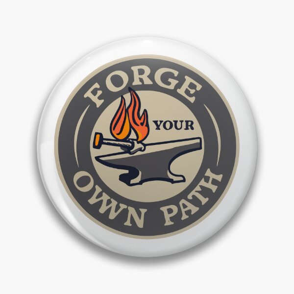 Item preview, Forge Your Own Path - Blacksmithing Artistry Retro Sticker designed and sold by NiftyWrx.
