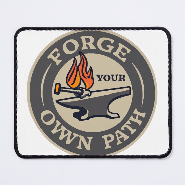 Item preview, Forge Your Own Path - Blacksmithing Artistry Retro Sticker designed and sold by NiftyWrx.