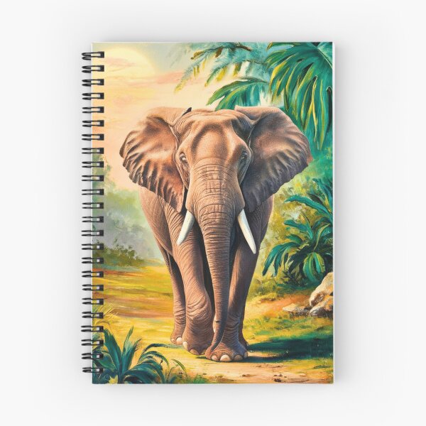 Item preview, Elephant Portrait. Elephant painting, vibrant elephant, vintage elephant, Camille Pissarro style designed and sold by ElephantVibes.