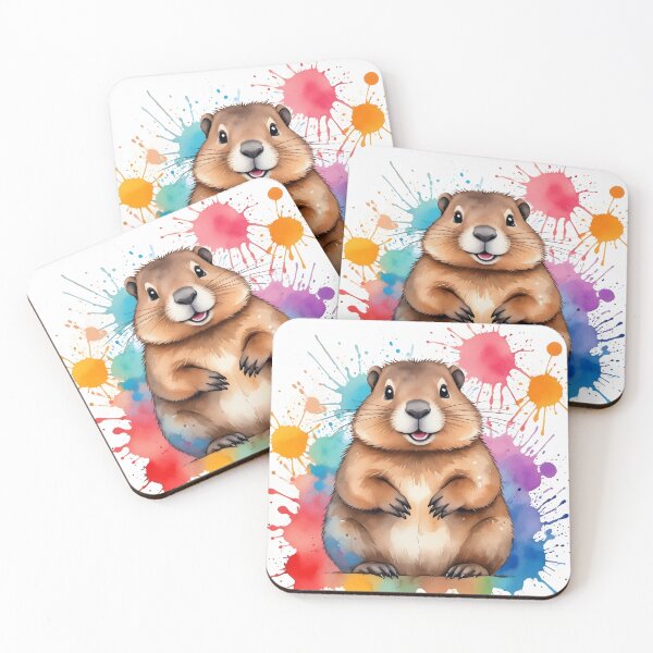 Item preview, Watercolor Groundhog designed and sold by WildlifeInc.