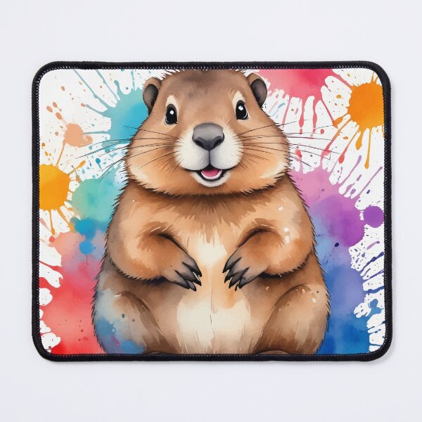 Item preview, Watercolor Groundhog designed and sold by WildlifeInc.