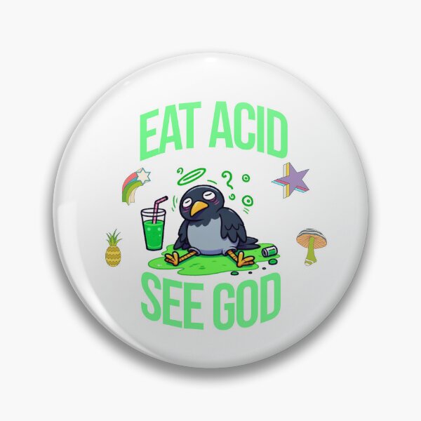 Item preview, eat acid see god Crow designed and sold by LemuellTrends.