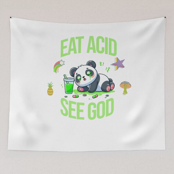 Item preview, eat acid see god Panda designed and sold by LemuellTrends.