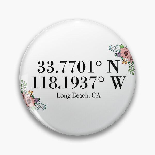 Item preview, Long Beach, CA Coordinates designed and sold by mynameisliana.