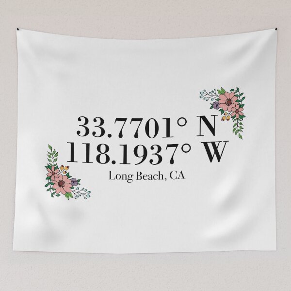 Item preview, Long Beach, CA Coordinates designed and sold by mynameisliana.
