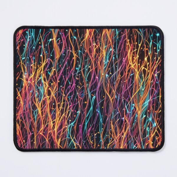 Item preview, Abstract Colorful Neon Fiber Optic Pattern designed and sold by calibrit.