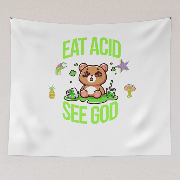 Item preview, eat acid see god Bear designed and sold by LemuellTrends.