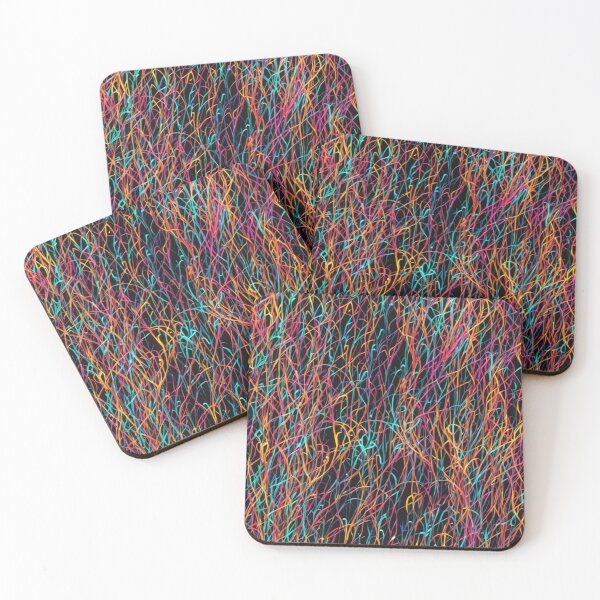 Item preview, Abstract Colorful Neon Fiber Optic Pattern designed and sold by calibrit.