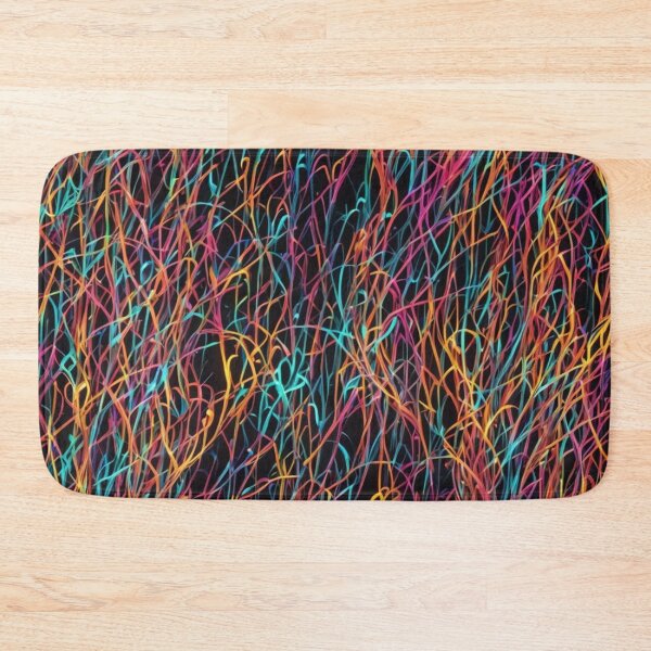 Item preview, Abstract Colorful Neon Fiber Optic Pattern designed and sold by calibrit.