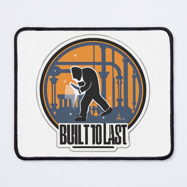 Item preview, Welder Silhouette 'Built to Last' Sticker designed and sold by NiftyWrx.