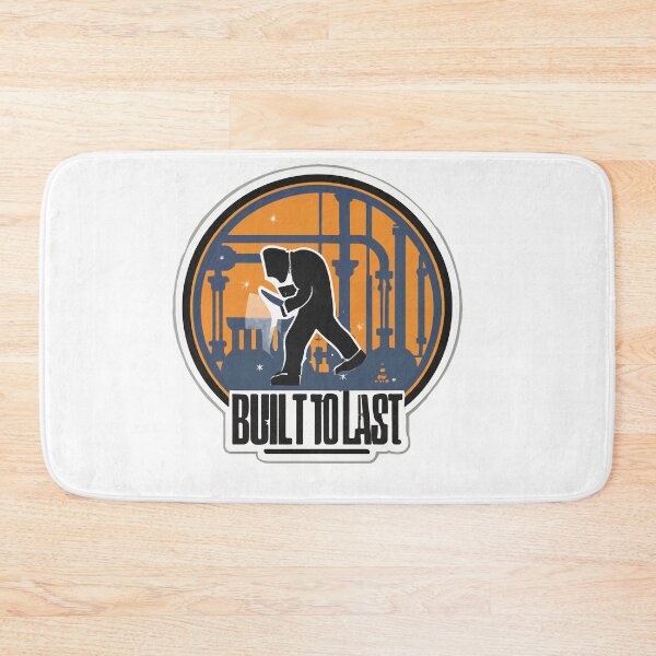 Item preview, Welder Silhouette 'Built to Last' Sticker designed and sold by NiftyWrx.