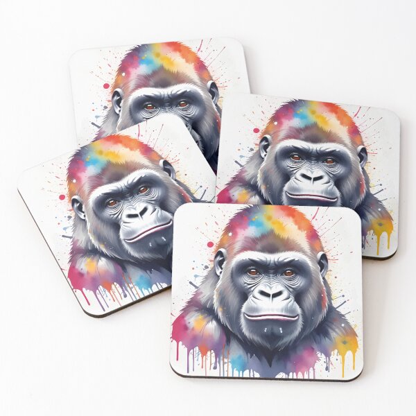 Item preview, Watercolor Gorilla Portrait designed and sold by WildlifeInc.