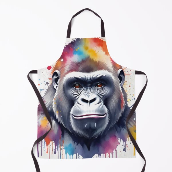 Item preview, Watercolor Gorilla Portrait designed and sold by WildlifeInc.