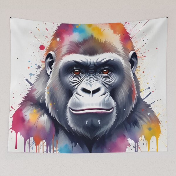 Item preview, Watercolor Gorilla Portrait designed and sold by WildlifeInc.