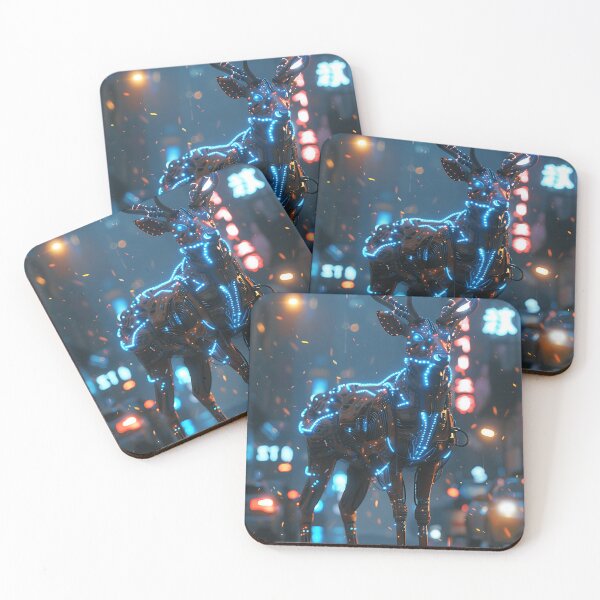 Item preview, Cyber Stag in the Neon City designed and sold by sreabby.