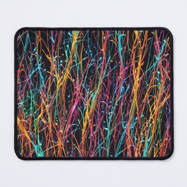 Item preview, Abstract Colorful Neon Fiber Optic Pattern designed and sold by calibrit.