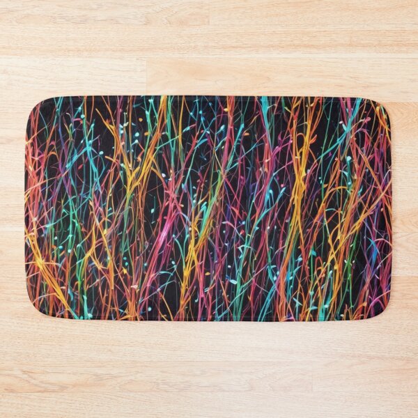 Item preview, Abstract Colorful Neon Fiber Optic Pattern designed and sold by calibrit.