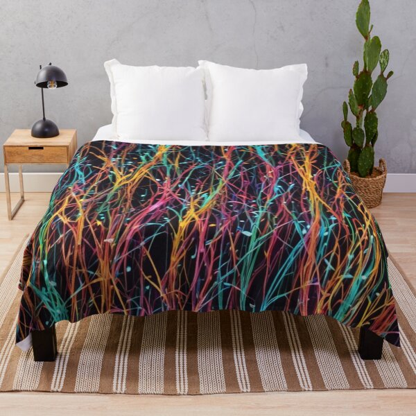 Item preview, Abstract Colorful Neon Fiber Optic Pattern designed and sold by calibrit.