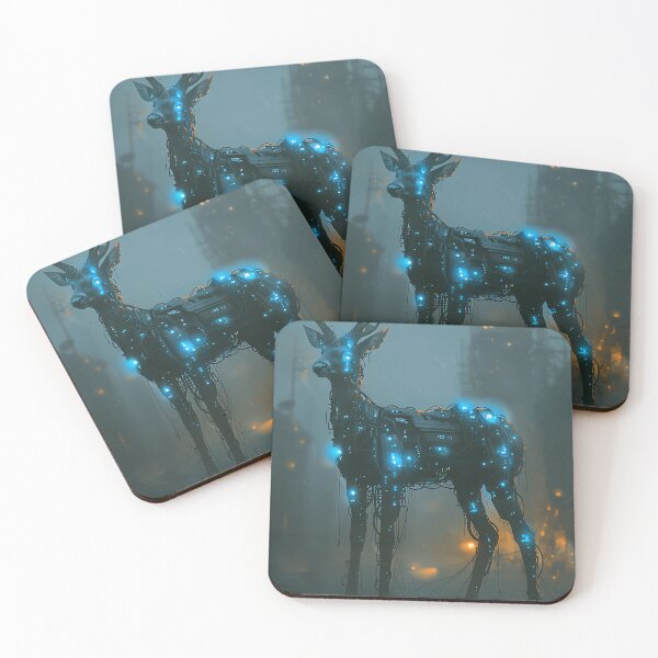 Item preview, Cyber Stag in Post-Apocalyptic Rain designed and sold by sreabby.