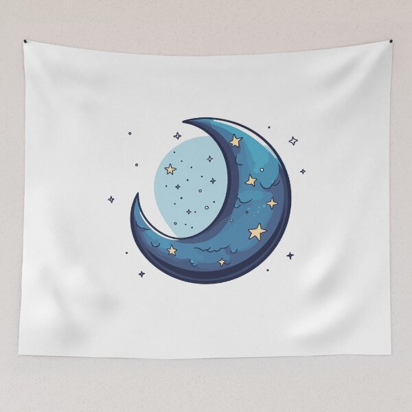 Item preview, "Moon Night Vector Illustration Space Background Abstract Sky Nature Design Astronomy Light" designed and sold by MagicCreationsW.