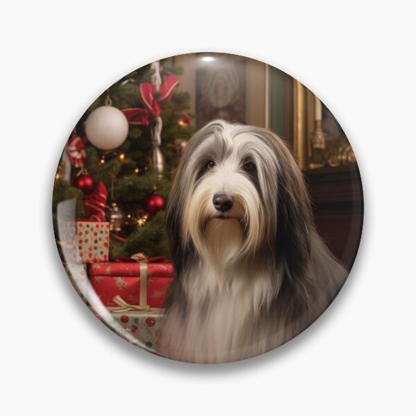 Item preview, Christmas Bearded Collie designed and sold by Samuelsboro.