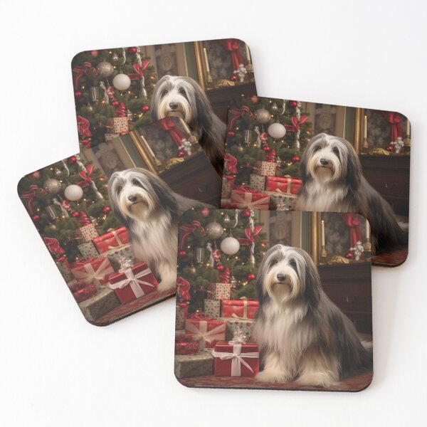 Item preview, Christmas Bearded Collie designed and sold by Samuelsboro.