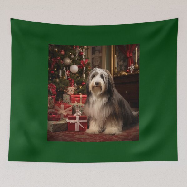 Item preview, Christmas Bearded Collie designed and sold by Samuelsboro.