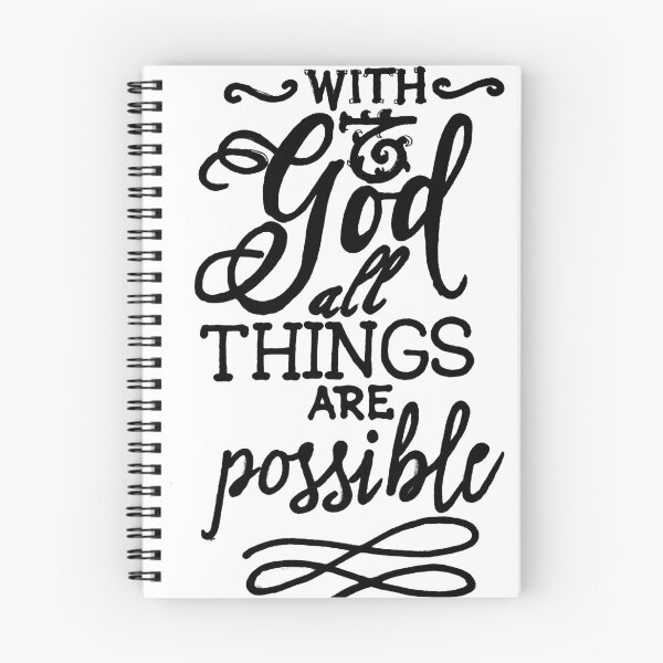 Item preview, With God all things are possible typography quote designed and sold by tqueen.