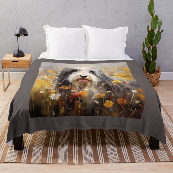 Item preview, Bearded Collie in a Wildflower Field designed and sold by Samuelsboro.