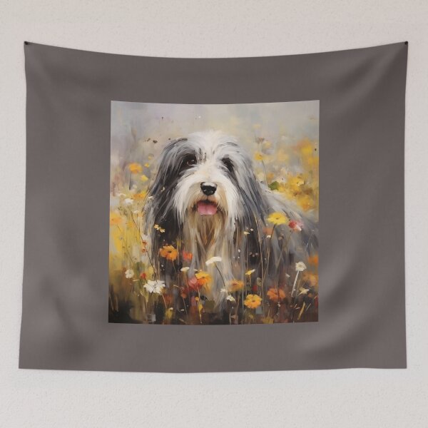 Item preview, Bearded Collie in a Wildflower Field designed and sold by Samuelsboro.