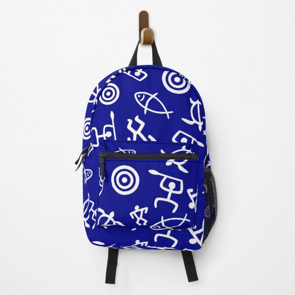 Item preview, Hawaiian Petroglyph Graphic - Blue Background designed and sold by Lava Watchers.