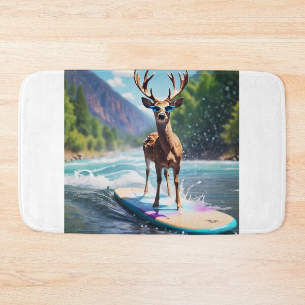 Item preview, Deer riding paddle board in lake designed and sold by AnimalFunShots.