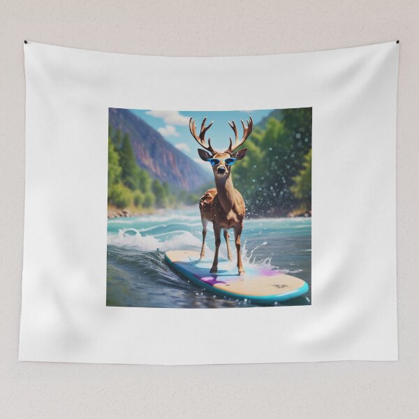Item preview, Deer riding paddle board in lake designed and sold by AnimalFunShots.