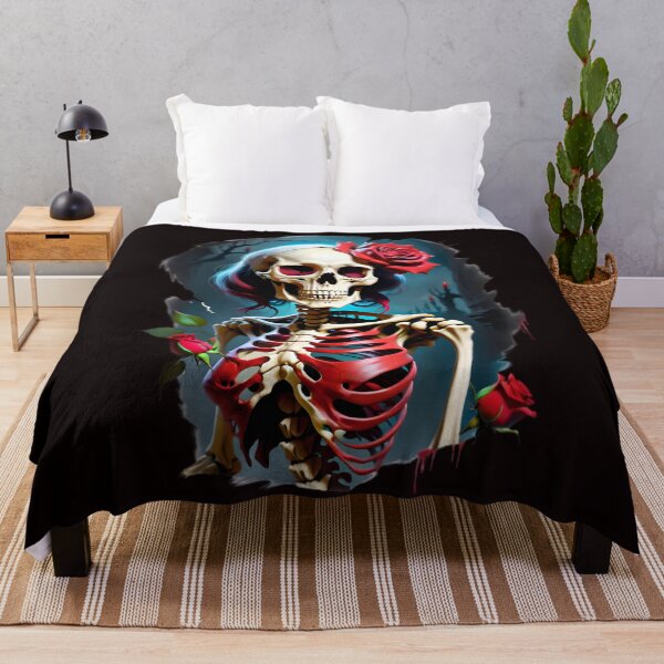 Item preview, Funny Undead Red Rose Skeleton designed and sold by TheArtOfPat.
