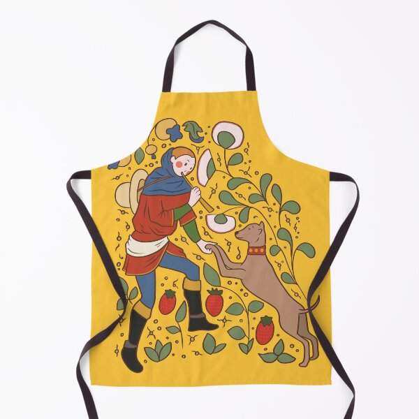 Item preview, Cute Medieval Man and Dog Illustration designed and sold by MariOyama.