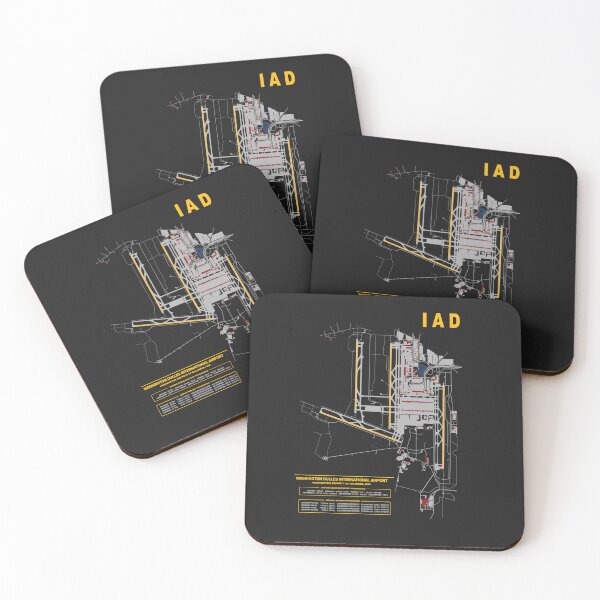 Item preview, IAD Washington Dulles International Airport KIAD Airport Art Print designed and sold by RealPilotDesign.